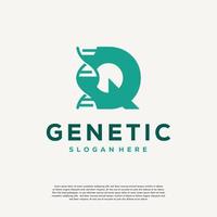 dna schroef brief f logo ontwerpen, genetica vector ontwerp, chromosoom eerste logo sjabloon