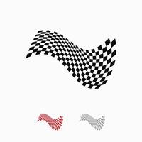 snel racing snelheid ontwerpen concept vector, gemakkelijk racing vlag logo sjabloon vector