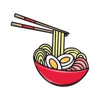 vector ramen vlak ontwerp Japan icoon.