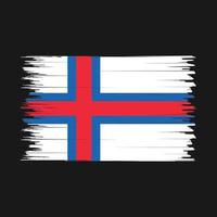 Faeröer eilanden vlag borstel vector