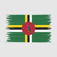 Dominica vlag borstel vector