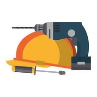 tools set en hardware cartoon icoon vector