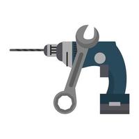 tools set en hardware cartoon icoon vector