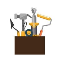 tools set en hardware cartoon icoon vector