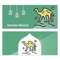 Ramadan kareem concept banier met Islamitisch patronen vector