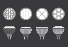 LED-lampjes vector iconen