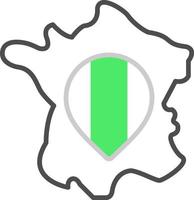 Frankrijk creatief icoon ontwerp vector