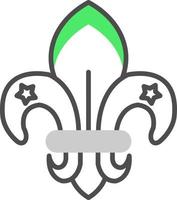 fleur de lis creatief icoon ontwerp vector