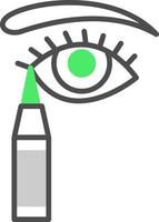 eyeliner creatief icoon ontwerp vector