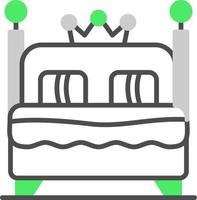 dubbele bed creatief icoon ontwerp vector