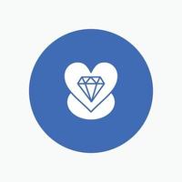 diamant liefde hart bruiloft vector