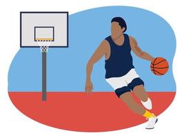 mannetje basketbal speler mooi illustratie. vector