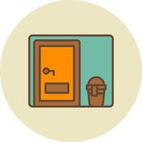 kamer deur creatief icoon ontwerp vector