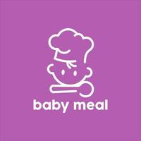 gezond baby voedsel logo kinderen vector