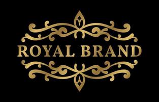 wijnoogst Koninklijk kader voor luxueus bruiloft uitnodiging en schoonheid zorg vector logo ontwerp element