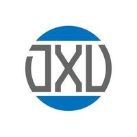dxu brief logo ontwerp Aan wit achtergrond. dxu creatief initialen cirkel logo concept. dxu brief ontwerp. vector