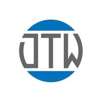 dtw brief logo ontwerp Aan wit achtergrond. dtw creatief initialen cirkel logo concept. dtw brief ontwerp. vector