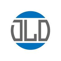 dld brief logo ontwerp Aan wit achtergrond. dld creatief initialen cirkel logo concept. dld brief ontwerp. vector