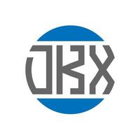 dkx brief logo ontwerp Aan wit achtergrond. dkx creatief initialen cirkel logo concept. dkx brief ontwerp. vector