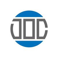 doc brief logo ontwerp Aan wit achtergrond. doc creatief initialen cirkel logo concept. doc brief ontwerp. vector