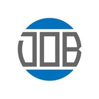 dob brief logo ontwerp Aan wit achtergrond. dob creatief initialen cirkel logo concept. dob brief ontwerp. vector