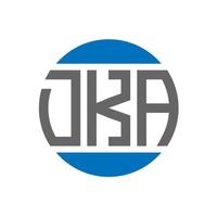 dka brief logo ontwerp Aan wit achtergrond. dka creatief initialen cirkel logo concept. dka brief ontwerp. vector