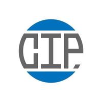 cip brief logo ontwerp Aan wit achtergrond. cip creatief initialen cirkel logo concept. cip brief ontwerp. vector