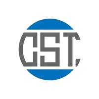 cst brief logo ontwerp Aan wit achtergrond. cst creatief initialen cirkel logo concept. cst brief ontwerp. vector