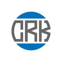 crk brief logo ontwerp Aan wit achtergrond. crk creatief initialen cirkel logo concept. crk brief ontwerp. vector