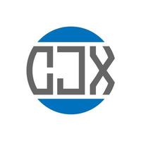 cjx brief logo ontwerp Aan wit achtergrond. cjx creatief initialen cirkel logo concept. cjx brief ontwerp. vector