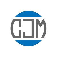 cjm brief logo ontwerp Aan wit achtergrond. cjm creatief initialen cirkel logo concept. cjm brief ontwerp. vector