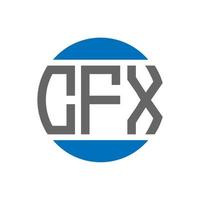 cfx brief logo ontwerp Aan wit achtergrond. cfx creatief initialen cirkel logo concept. cfx brief ontwerp. vector