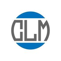 clm brief logo ontwerp Aan wit achtergrond. clm creatief initialen cirkel logo concept. clm brief ontwerp. vector