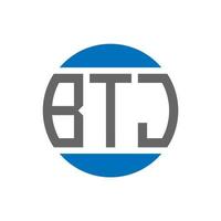 btj brief logo ontwerp Aan wit achtergrond. btj creatief initialen cirkel logo concept. btj brief ontwerp. vector