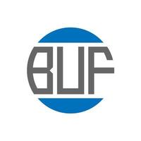 buf brief logo ontwerp Aan wit achtergrond. buf creatief initialen cirkel logo concept. buf brief ontwerp. vector