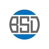 bsd brief logo ontwerp Aan wit achtergrond. bsd creatief initialen cirkel logo concept. bsd brief ontwerp. vector