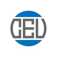 ceu brief logo ontwerp Aan wit achtergrond. ceu creatief initialen cirkel logo concept. ceu brief ontwerp. vector