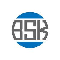 bsk brief logo ontwerp Aan wit achtergrond. bsk creatief initialen cirkel logo concept. bsk brief ontwerp. vector