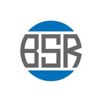 bsr brief logo ontwerp Aan wit achtergrond. bsr creatief initialen cirkel logo concept. bsr brief ontwerp. vector