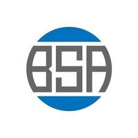 bsa brief logo ontwerp Aan wit achtergrond. bsa creatief initialen cirkel logo concept. bsa brief ontwerp. vector