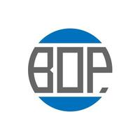 bop brief logo ontwerp Aan wit achtergrond. bop creatief initialen cirkel logo concept. bop brief ontwerp. vector