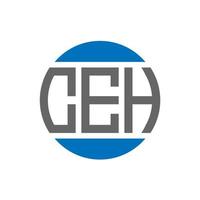 ceh brief logo ontwerp Aan wit achtergrond. ceh creatief initialen cirkel logo concept. ceh brief ontwerp. vector