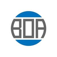 boa brief logo ontwerp Aan wit achtergrond. boa creatief initialen cirkel logo concept. boa brief ontwerp. vector