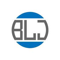 blj brief logo ontwerp Aan wit achtergrond. blj creatief initialen cirkel logo concept. blj brief ontwerp. vector