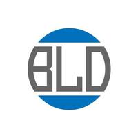 blo brief logo ontwerp Aan wit achtergrond. blo creatief initialen cirkel logo concept. blo brief ontwerp. vector