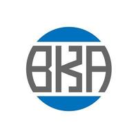 bka brief logo ontwerp Aan wit achtergrond. bka creatief initialen cirkel logo concept. bka brief ontwerp. vector