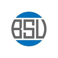 bsu brief logo ontwerp Aan wit achtergrond. bsu creatief initialen cirkel logo concept. bsu brief ontwerp. vector