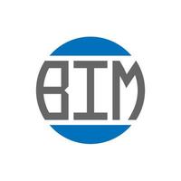 bim brief logo ontwerp Aan wit achtergrond. bim creatief initialen cirkel logo concept. bim brief ontwerp. vector