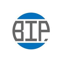 bip brief logo ontwerp Aan wit achtergrond. bip creatief initialen cirkel logo concept. bip brief ontwerp. vector