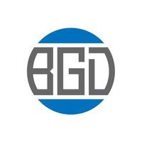 bgd brief logo ontwerp Aan wit achtergrond. bgd creatief initialen cirkel logo concept. bgd brief ontwerp. vector